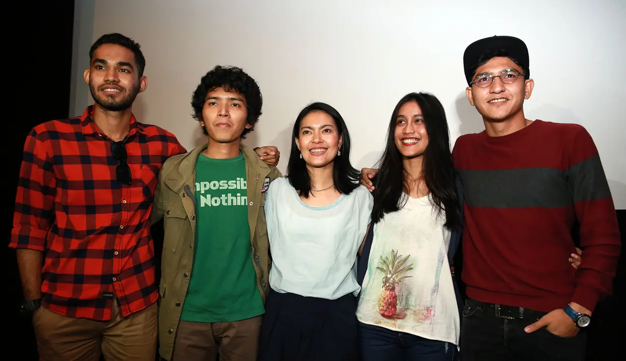 Press  screening film ‘Jingga’ di Taman Ismail Marzuki (TIM), Jakarta Pusat, Rabu (3/2/2016). (Deki Prayoga/Bintang.com)