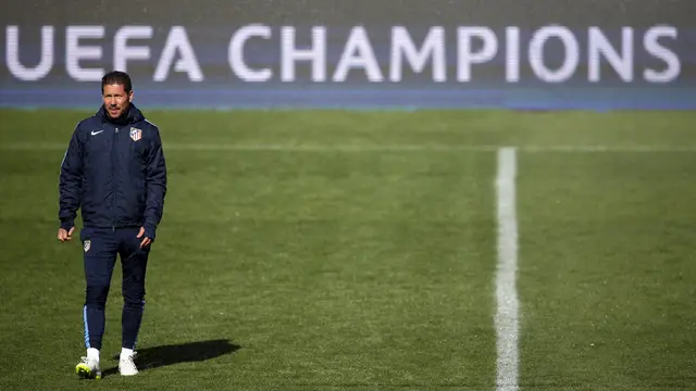 Sesi Latihan Terakhir Atletico Sebelum Jalani Derbi Madrid