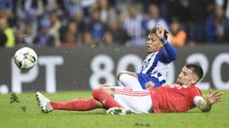 Pemain yang kini genap berusia 20 tahun tersebut baru saja menyelesaikan kepindahannya dari Palmeiras ke klub raksasa Portugal, FC Porto, pada bursa transfer musim panas tahun 2022 lalu dengan mahar 10,2 juta Euro. (AFP/Miguel Riopa)