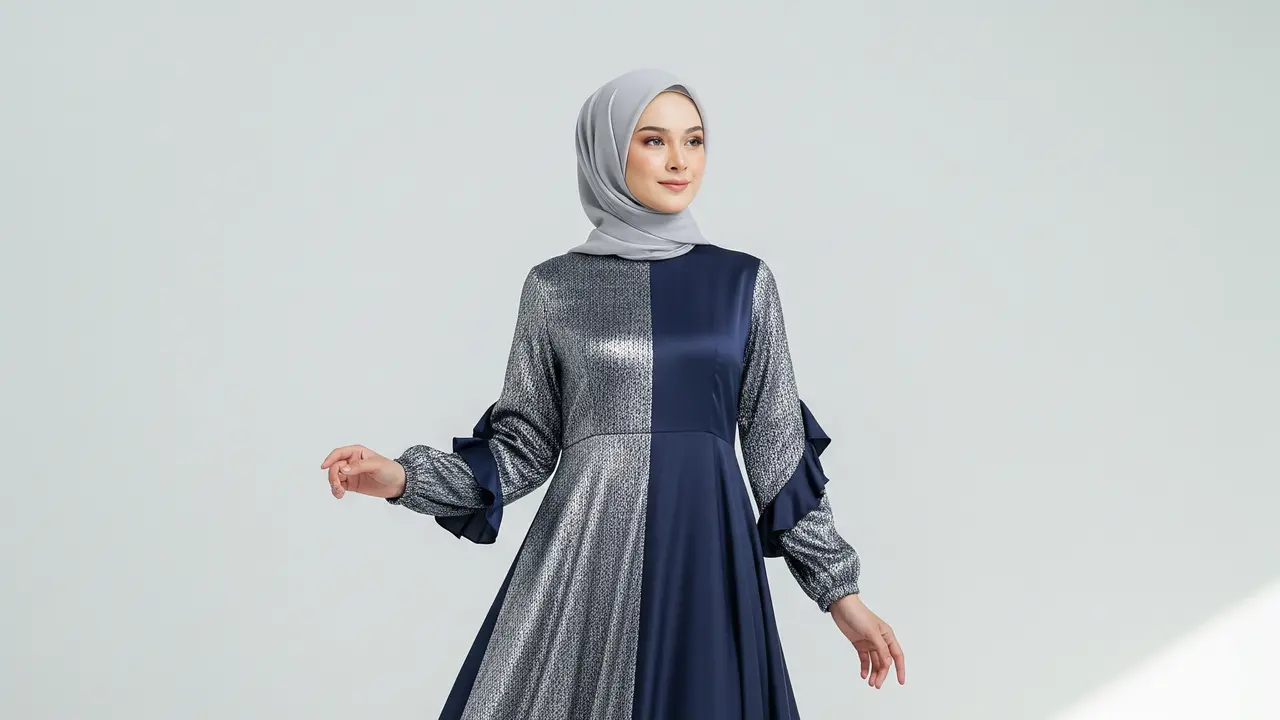 10 Model Baju Gamis Dua Warna Terbaru 2025: Inspirasi Fashion Muslim Kekinian