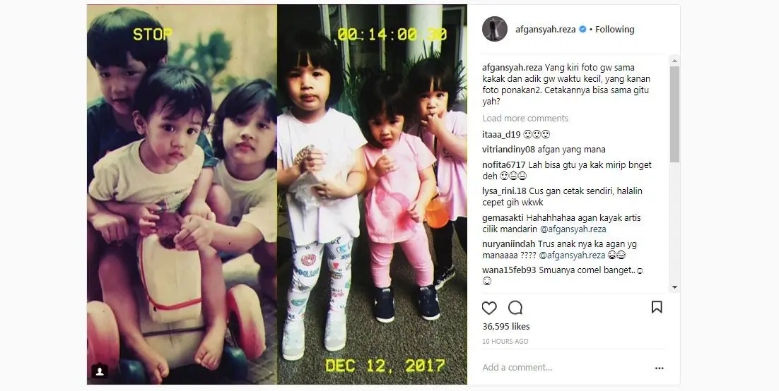 Foto masa kecil Afgan vs keponakannya [foto: instagram]