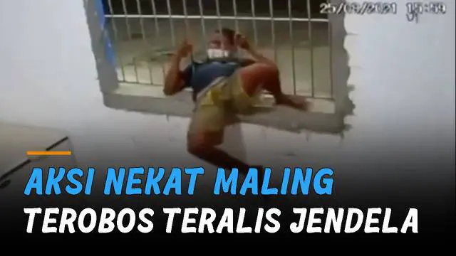 Aksi seorang maling yang terekam CCTV berikut terbilang nekat dan cerdik.