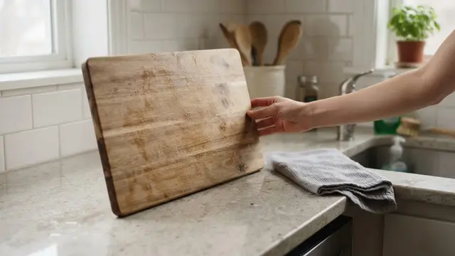 Membersihkan Talenan Kayu yang Menghitam dan Bau