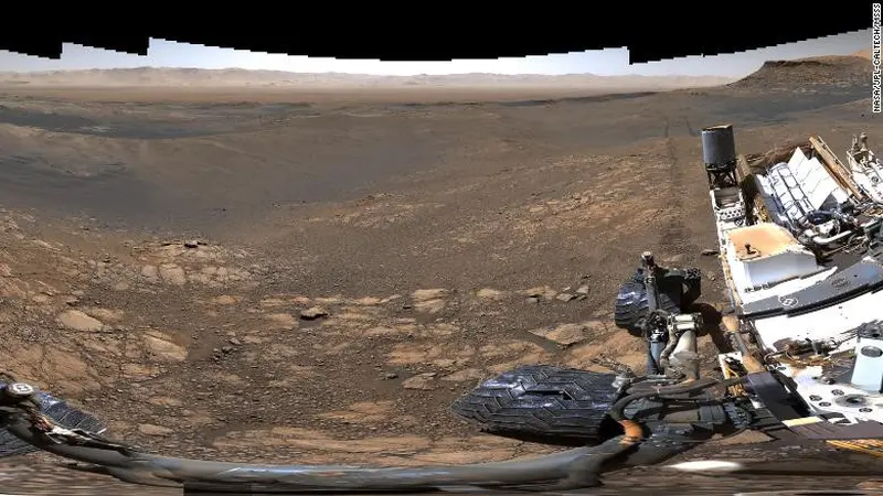 Rover Curiosity milik NASA saat menjalani ekspedisi di permukaan planet Mars. (Foto: NASA).