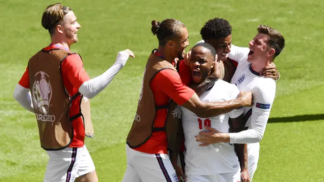 Foto Piala Eropa: Gol Tunggal Raheem Sterling Bawa Timnas Inggris Taklukkan Kroasia