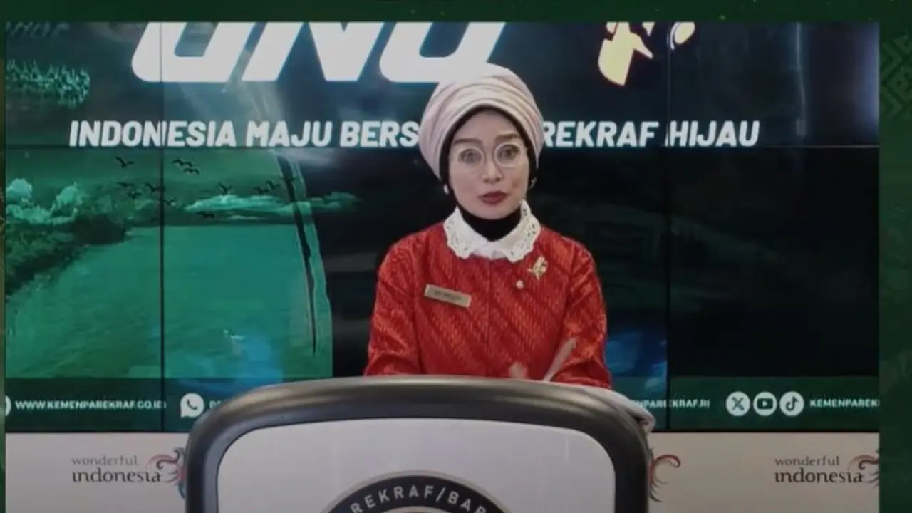 Adyatama Kepariwisataan dan Ekonomi Kreatif Ahli Utama Kemenparekraf Nia Niscaya dalam Weekly Press Briefing, Senin, 15 Juli 2024.