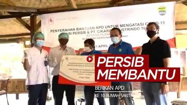 Berita video PT. Persib Bandung Bermartabat (PBB) bersama PT. Cikarang  Listrindo memberi bantuan APD (Alat Perlindungan Diri) ke 10 rumah sakit di wilayah Bandung, Jawa Barat.