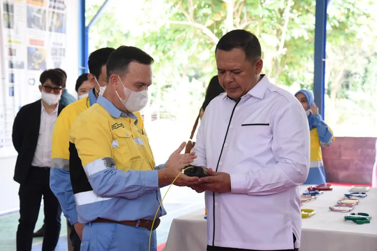 Direktur Utama PT Amarta Karya, Nikolas Agung saat menghadiri acara Public Release Elemented Detonator milik PT Dahana (Persero) di Subang, Jawa Barat (13/6/2022)