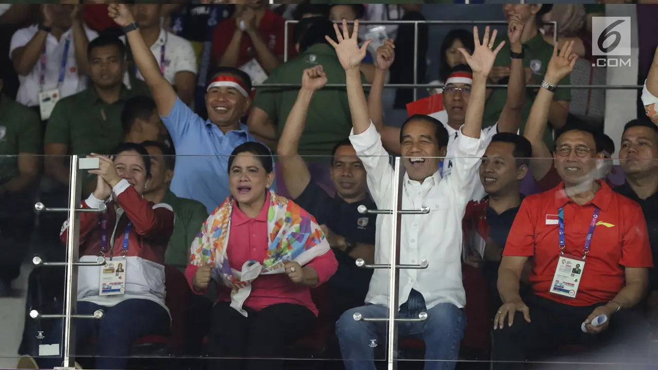 Iriana Jokowi Saksikan Asian Games 2018