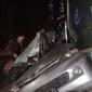 Kecelekaan yang melibatkan mobil penumpang merk Toyota Avanza dengan bus penumpang CV Intra ini menewaskan 9 orang