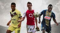 Ilustrasi - Giovani Dos Santos, Francis Jeffers, Freddy Adu (Bola.com/Adreanus Titus)
