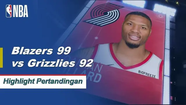 Cuplikan Hasil Pertandingan NBA : Blazers 99 vs Grizzlies 92