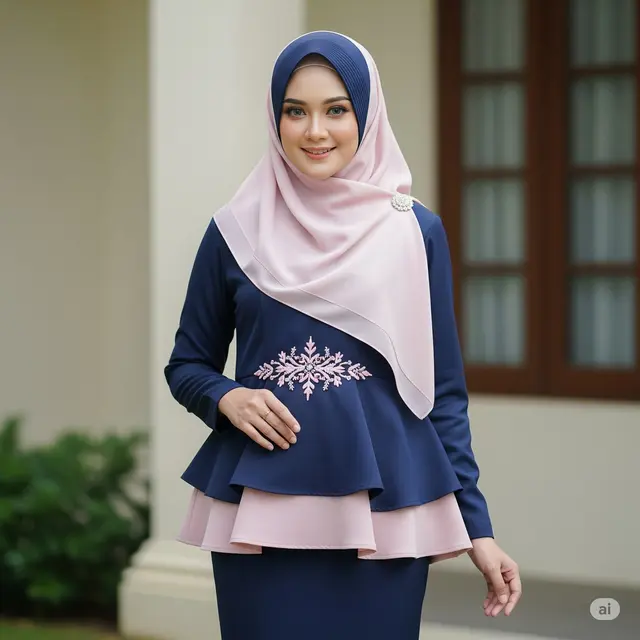 Model Gamis untuk Perut Besar. Foto: Gemini