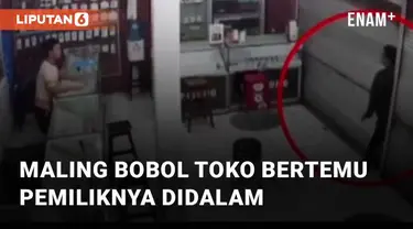 Nasib apes dialami oleh seorang maling yang berniat membobol toko