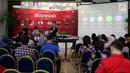 Founder Elven Digital Branding Consultant Laksamana Mustika menjadi pembicara diskusi 'Bisnis Cerdas Millennials di Era Digital' di Jakarta, Sabtu (24/2). Diskusi bertujuan menciptakan wirausaha muda khususnya di bidang digital. (Liputan6.com/JohanTallo)