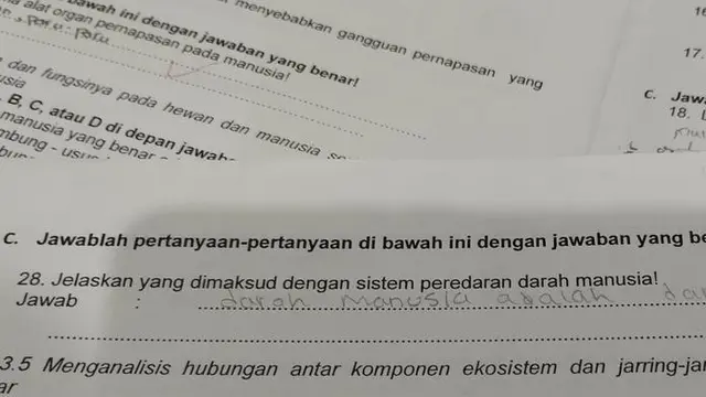 10 Potret Jawaban UAS Anak SD Ini Kocak, Bikin Guru yang Mengkoreksi Geleng Kepala