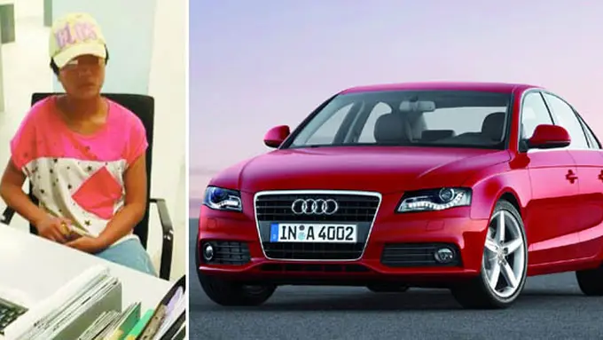 Gadis 14 tahun dan mobil Audi A4 (c) weibo.com & hdwallpapersaren.com