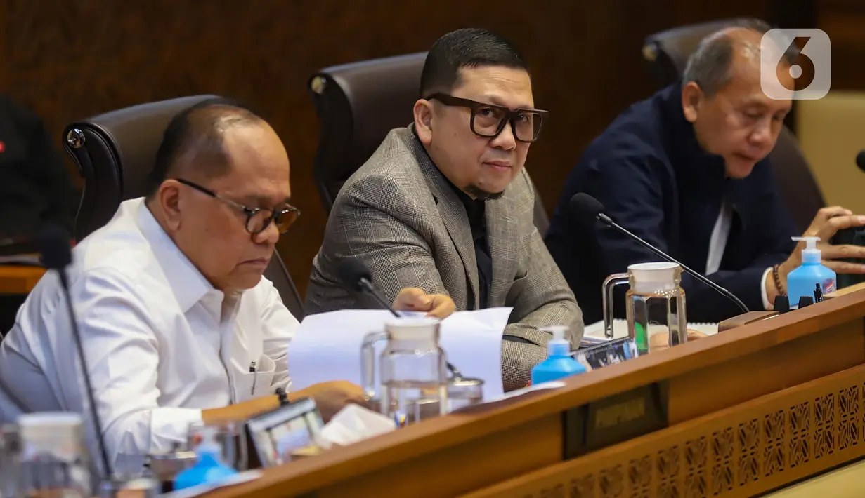 Selain itu, rapat juga diikuti perwakilan Badan Pengawas Pemilu atau Bawaslu, Dewan Kehormatan Penyelenggara Pemilu (DKPP) dan Kementerian Dalam Negeri. (merdeka.com/Arie Basuki)