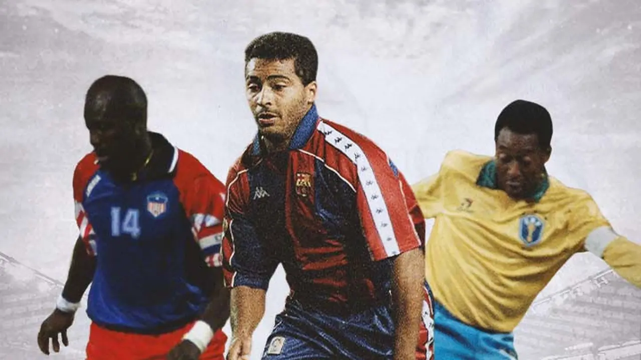 Ilustrasi - George Weah, Romario, Pele