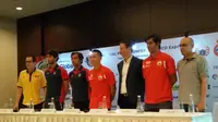 Konferensi pers jelang laga Espanyol Vs Persija di hotel Fairmont, Senayan, Jakarta, Selasa (18/7/2017).
