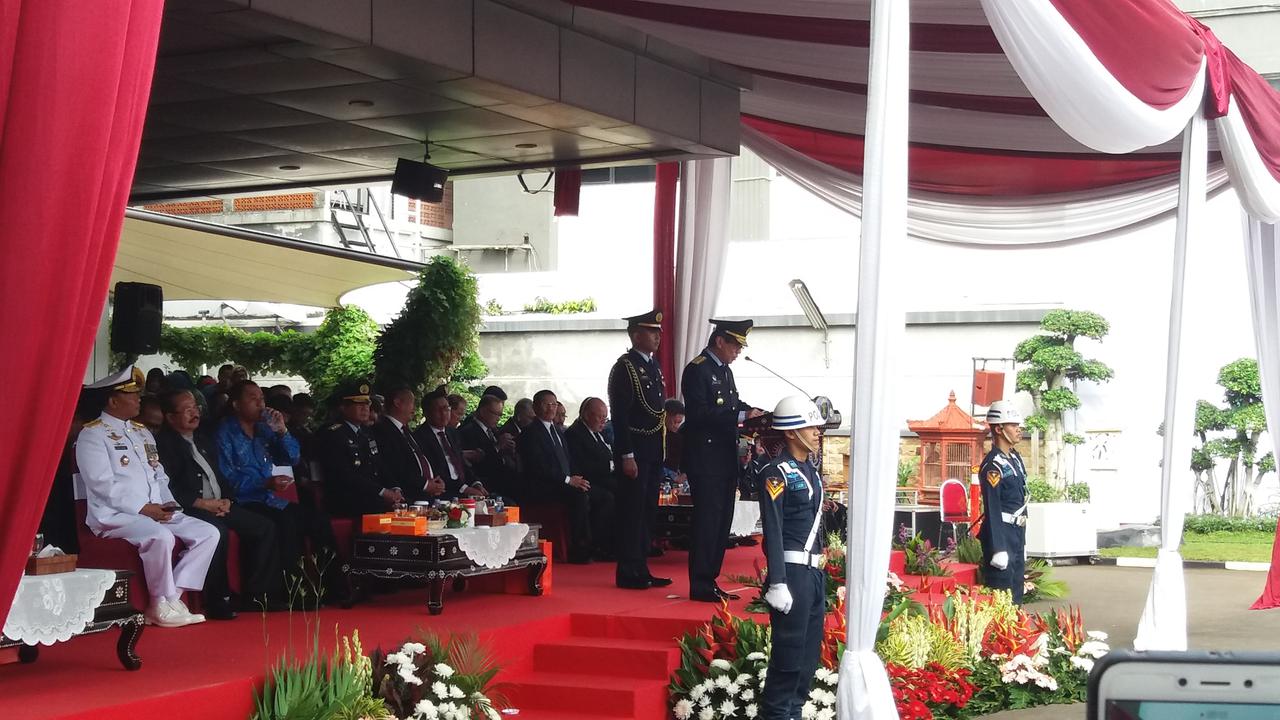 Menkumham Yasonna ketika memimpin upacara Peringatan Hari Bhakti Pemasyarakatan ke-54