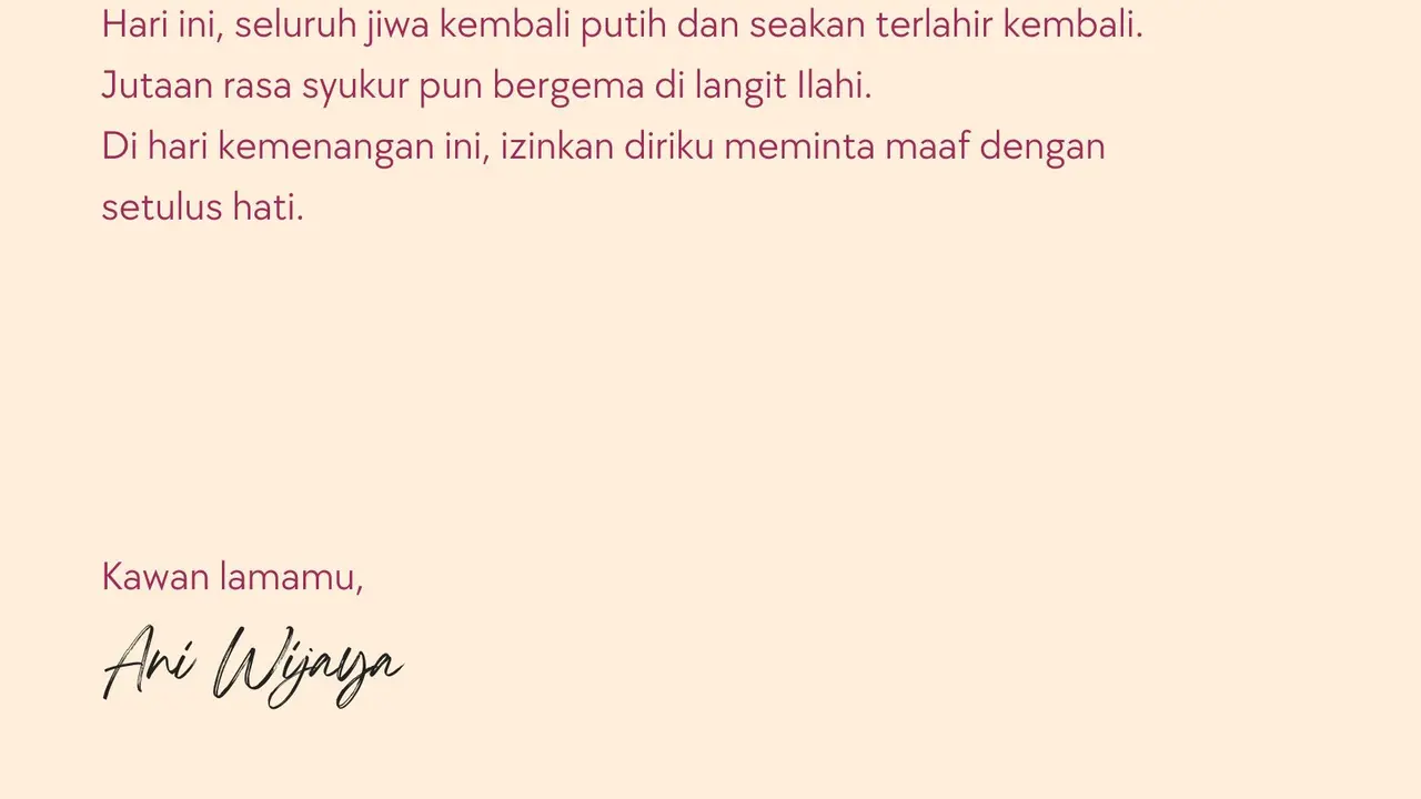 Kartu Ucapan Lebaran