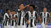 Dua gol Juve dicetak oleh striker Paulo Dybala ke gawang Udinese. (REUTERS/Giorgio Perottino)