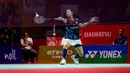 <p>Pebulu tangkis tunggal putri Indonesia, Putri Kusuma Wardani mengembalikan kok ke arah pebulu tangkis Chinese Taipei, Wen Chi Hsu dalam laga perempat final Indonesia Masters 2025 di Istora Senayan, Jakarta, Jumat (24/01/2025). (Bola.com/Bagaskara Lazuardi)</p>