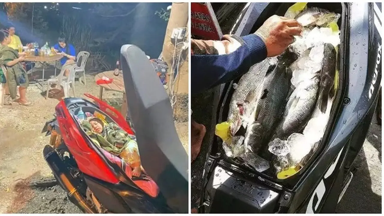 6 Potret Alih Fungsi Jok Motor Ini Bikin Tepuk Jidat, Enggak Habis Pikir