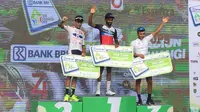 Metkel Eyob memenangkan etape keempat Tour d'Indonesia. (Liputan6.com/Adyaksa Vidi)