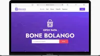 Tampilan Website Open Data Bone Bolango (Arfandi/Liputan6.com)