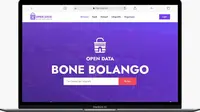 Tampilan Website Open Data Bone Bolango (Arfandi/Liputan6.com)