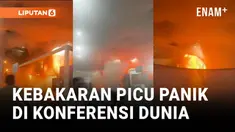 Kebakaran mengganggu jalannya konferensi iklim PBB pada Kamis, memaksa evakuasi beberapa bangunan dengan hanya dua hari tersisa untuk mencapai kesepakatan akhir.