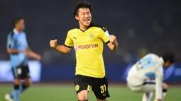 Dua tahun bersama Borussia Dortmund, Mitsuru Maruoka hanya satu kali bermain bareng tim utama. Ia lebih banyak mendapat kesempatan bermain bersama Borussia Dortmund II sebanyak 39 kali dan bersama Borussia Dortmund U-19 sebanyak 14 laga. (AFP/Toru Yamanaka)