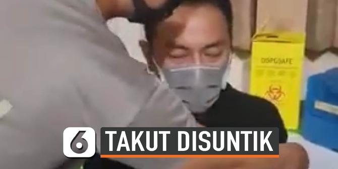 VIDEO: Ketakutan, Polisi Baca Doa Qunut Hingga Ayat Kursi Saat Disuntik