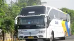 Morodadi Prima Grand Tourismo Double Glass memiliki desain simple yang khas mirip Mercedes-Benz Tourismo.