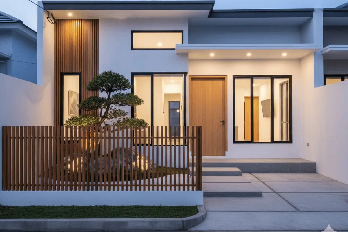 Fasad Rumah Kecil agar Tetap Terlihat Mewah. Gemini