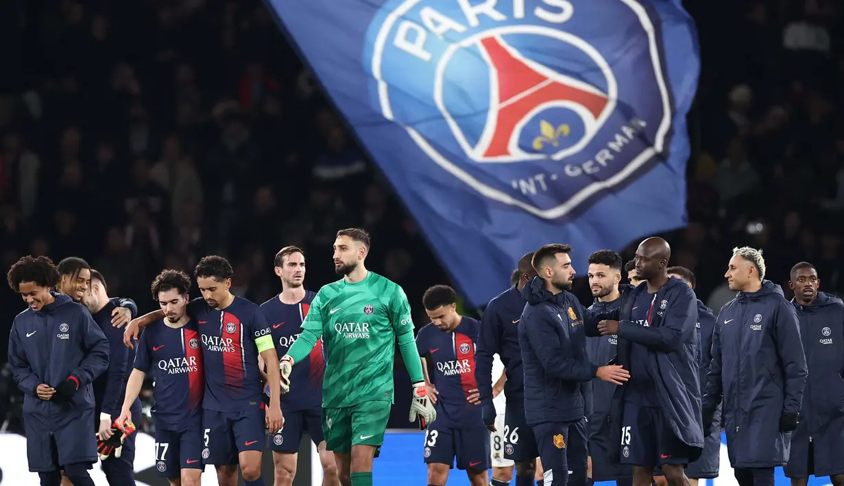 Kedua tim akan kembali bertemu pada leg kedua 16 besar Liga Champions, 6 Maret 2024 mendatang. (FRANCK FIFE/AFP)