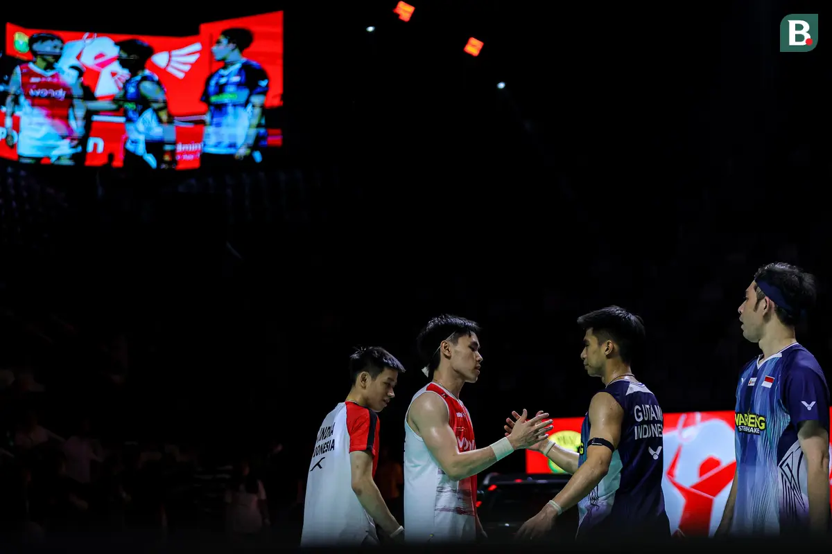 Foto: Raymond/Joaquin Wakili Ganda Putra Indonesia di Final Indonesia Open setelah Tumbangkan Sabar/Reza