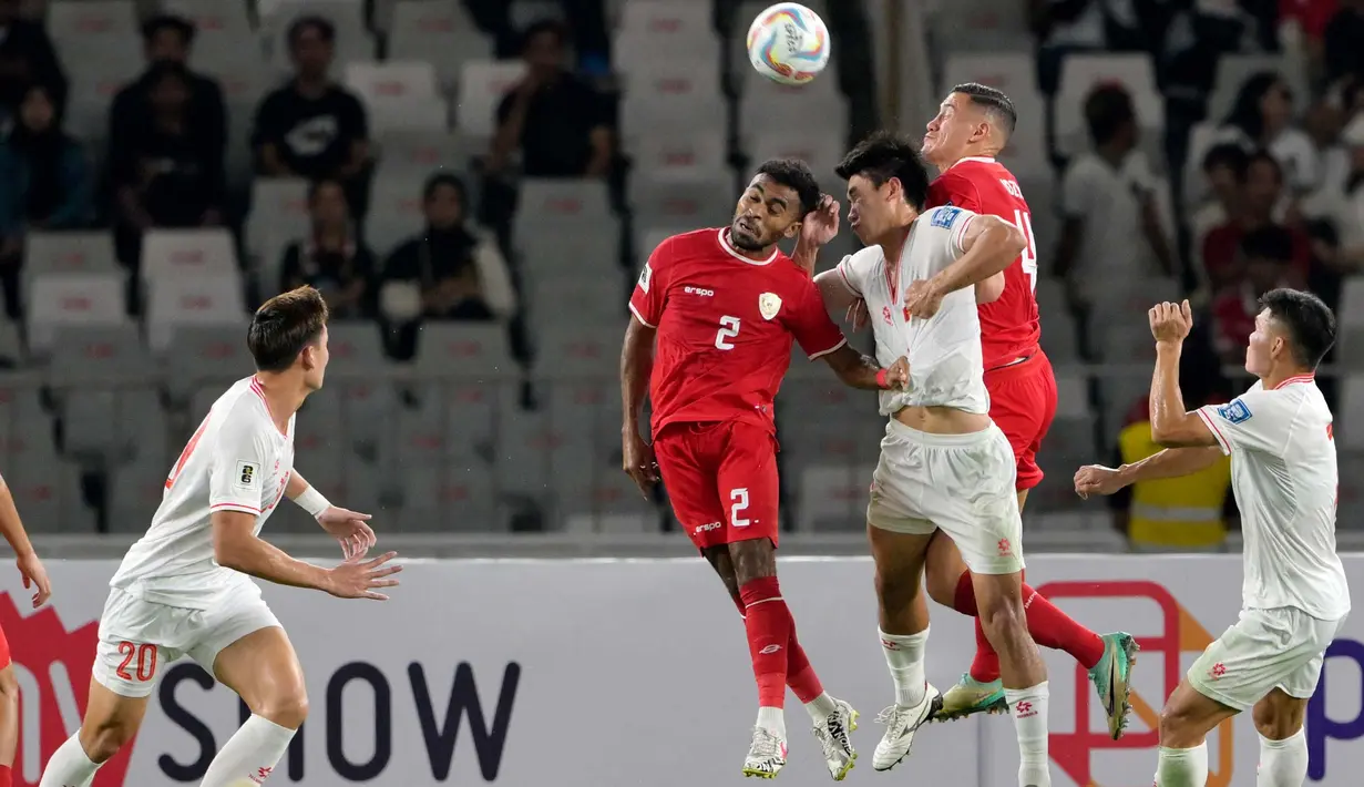 Timnas Indonesia membekuk Vietnam 1-0 pada pertandingan Grup F kualifikasi Piala Dunia 2026. (BAY ISMOYO/AFP)