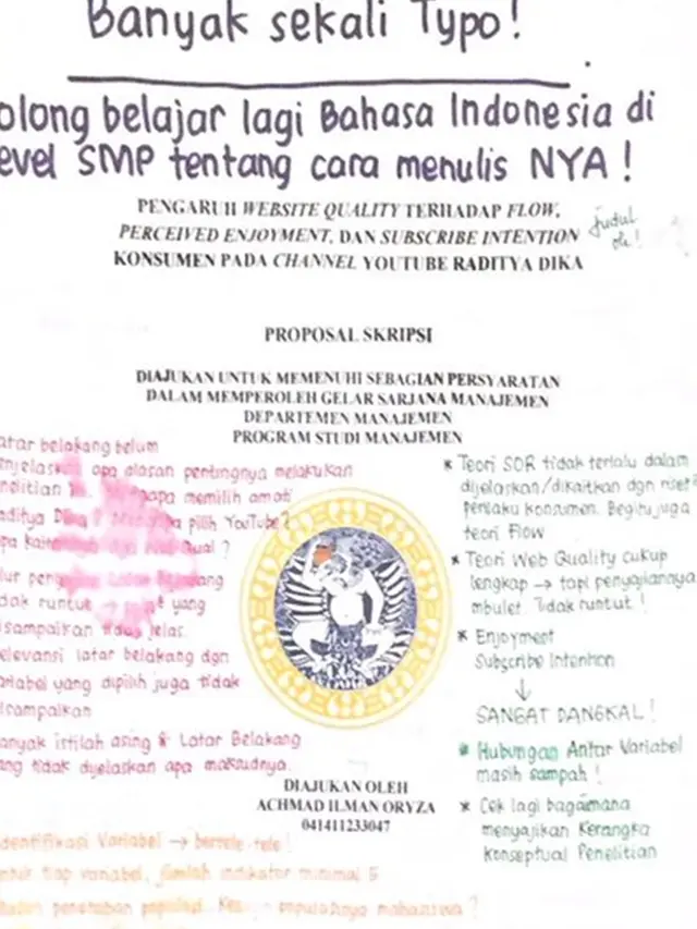 Harus Tahan Banting, Ini 6 Potret Coretan Revisi Dosen yang Bikin Senyum Miris