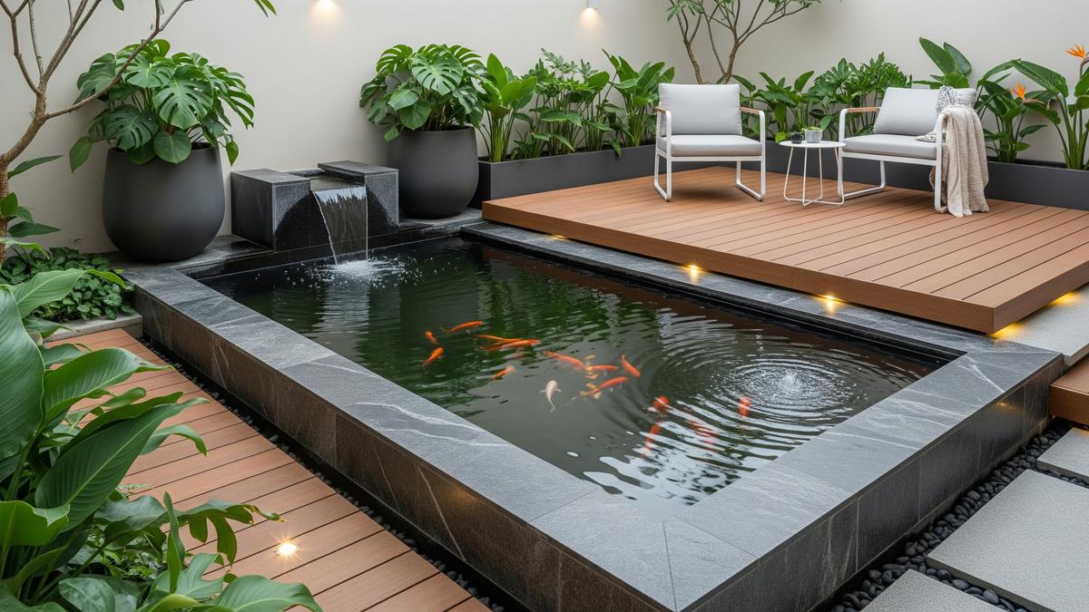 7 Inspirasi Halaman Belakang Rumah Kecil Tapi Mewah untuk Pelihara Ikan Mas Koki