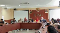 KPAI melakukan konferensi pers terkait remaja NF (15) yang membunuh seorang anak di Sawah Besar, Jakarta, pada Senin (9/3/2020) (Liputan6.com/Giovani Dio Prasasti)