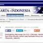 Terkait hal teror bom itu, pihak Kedutaan Amerika Serikat pun mengeluarkan peringatan kepada warganya di Indonesia. Berikut isi pesannya: