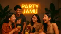 Di kalangan Gen Z kini viral hadirnya konsep party jamu. Apa itu? (Ilustrasi oleh AI)