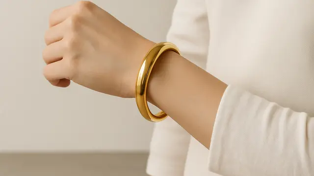 Model Gelang Emas untuk Investasi, Lebih Baik Berapa Karat?/ Ilustrasi AI