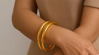 8 Model Gelang Emas 24 Karat 10 Gram Yang Lagi Tren, Mewah Tapi Simpel Untuk Sehari-Hari (sumber:AI)