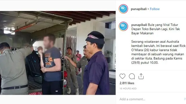 Turis Australia Berulah di Bali, Buang Air Kecil Sembarangan dan Tak Bayar Makan