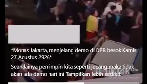 Cek Fakta: Tidak Benar Video Situasi Malam di Monas Jelang Demo 27 Agustus 2026