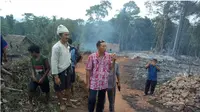 Perkampungan Suku Badui Luar, tepatnya di Kampung Kadu Gede, Kecamatan Leuwidamar, Kabupaten Lebak, Banten, terbakar, Kamis (12/9/2019)